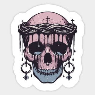 Pastel horror skull Sticker